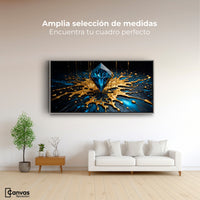 Cuadros Decorativos Canvas Revolution | Joya Azul Zafiro | Montaje3