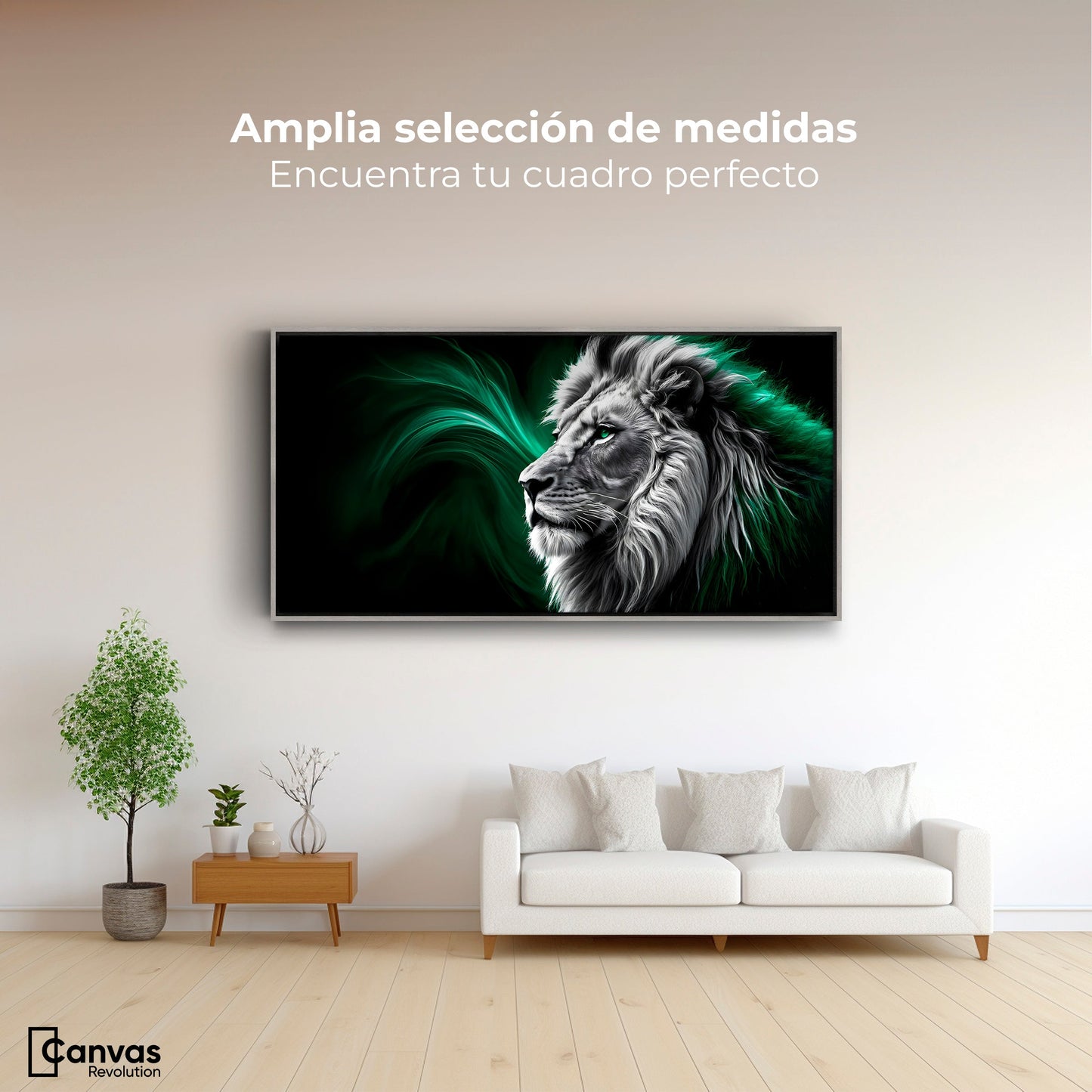 Cuadros Decorativos Canvas Revolution | Leon Radiante | Montaje3
