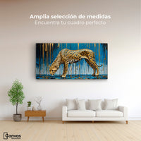 Cuadros Decorativos Canvas Revolution | Leopardo Liquido | Montaje3