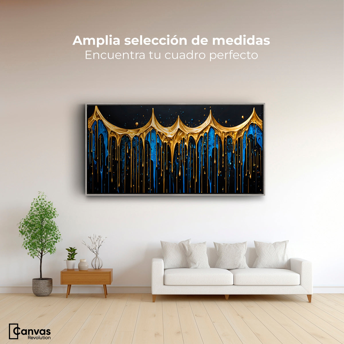 Cuadros Decorativos Canvas Revolution | Lluvia Brillante | Montaje3