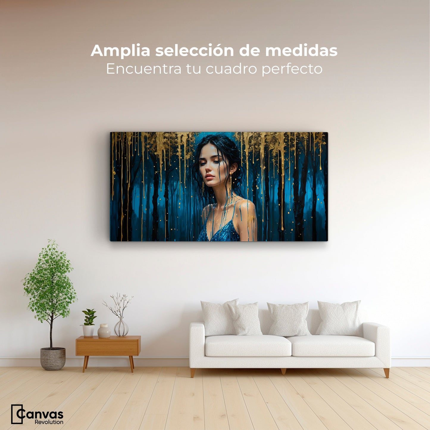 Cuadros Decorativos Canvas Revolution | Lluvia Celestial | Montaje3