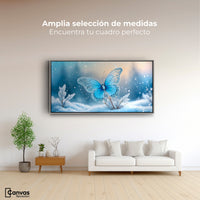 Cuadros Decorativos Canvas Revolution | Mariposa Y Nieve | Montaje3
