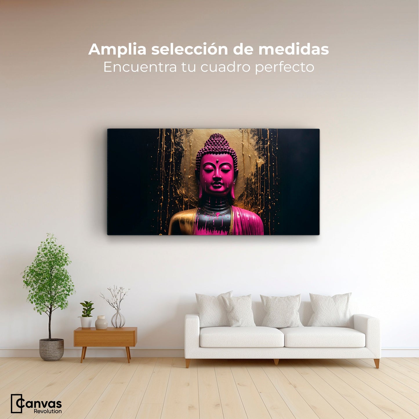 Cuadros Decorativos Canvas Revolution | Meditacion Vibrante | Montaje3