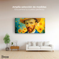 Cuadros Decorativos Canvas Revolution | Nocturno De Girasol | Montaje3