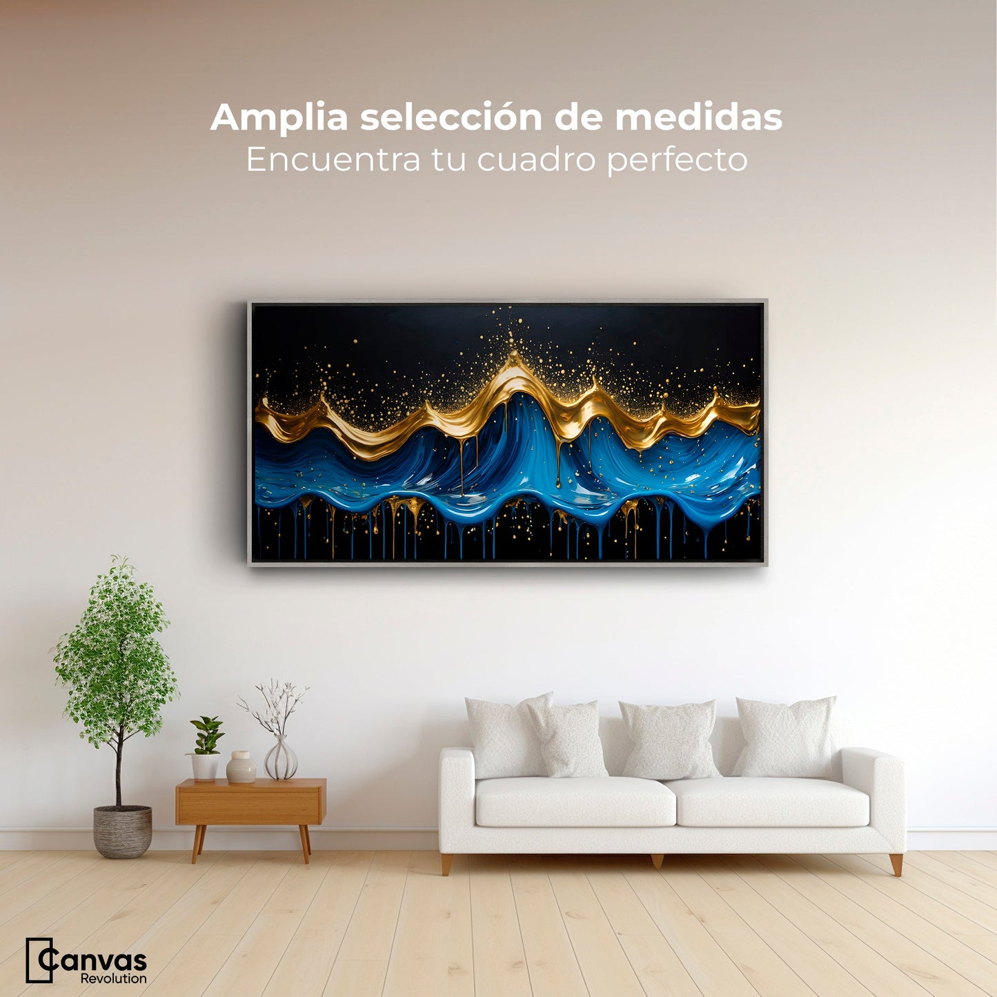 Cuadros Decorativos Canvas Revolution | Ondas Preciosas | Montaje3