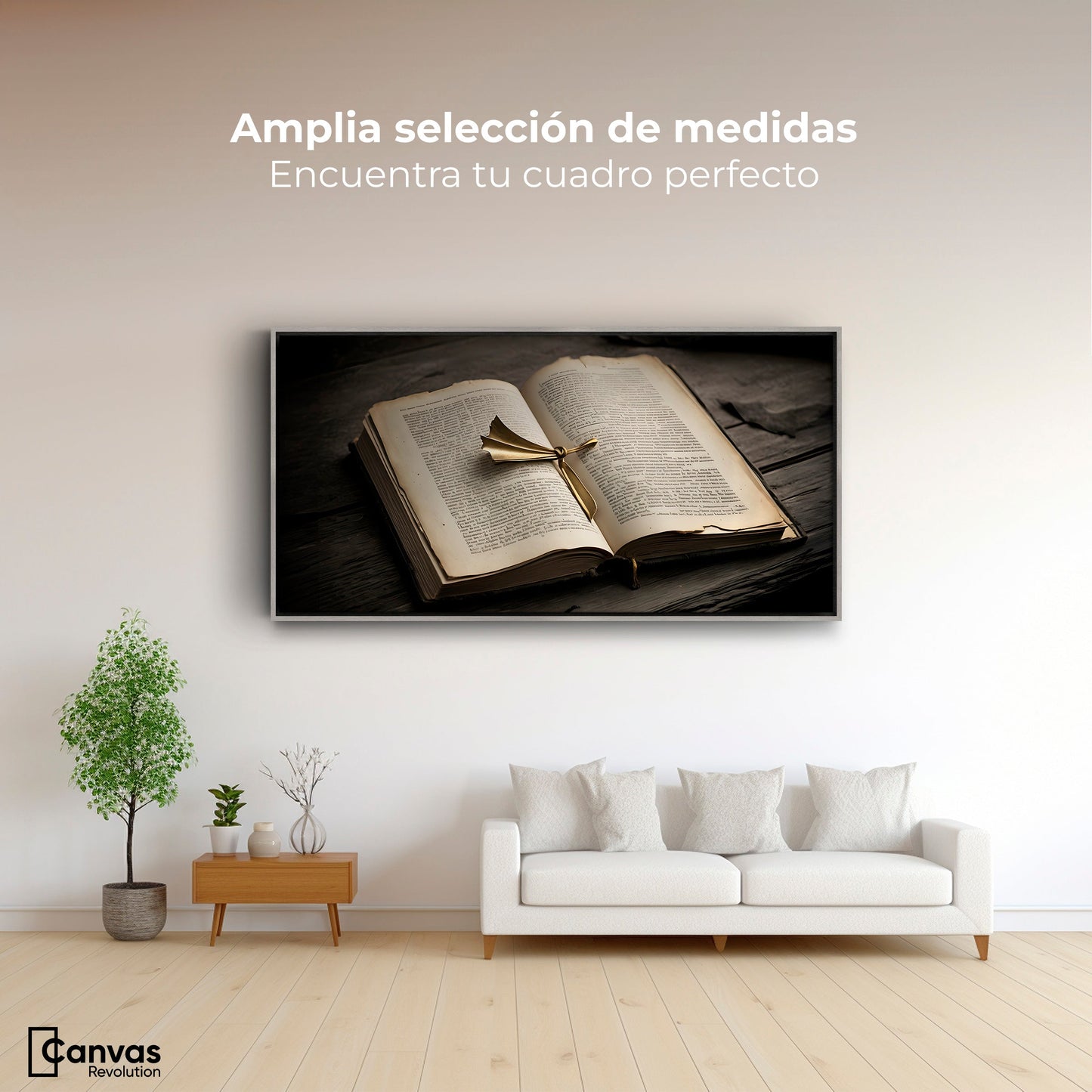 Cuadros Decorativos Canvas Revolution | Oro Entre Letras | Montaje3