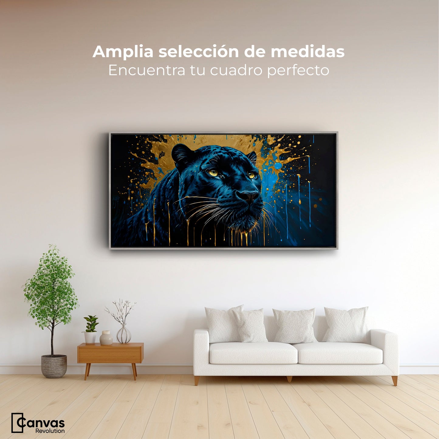 Cuadros Decorativos Canvas Revolution | Pantera Celestial | Montaje3