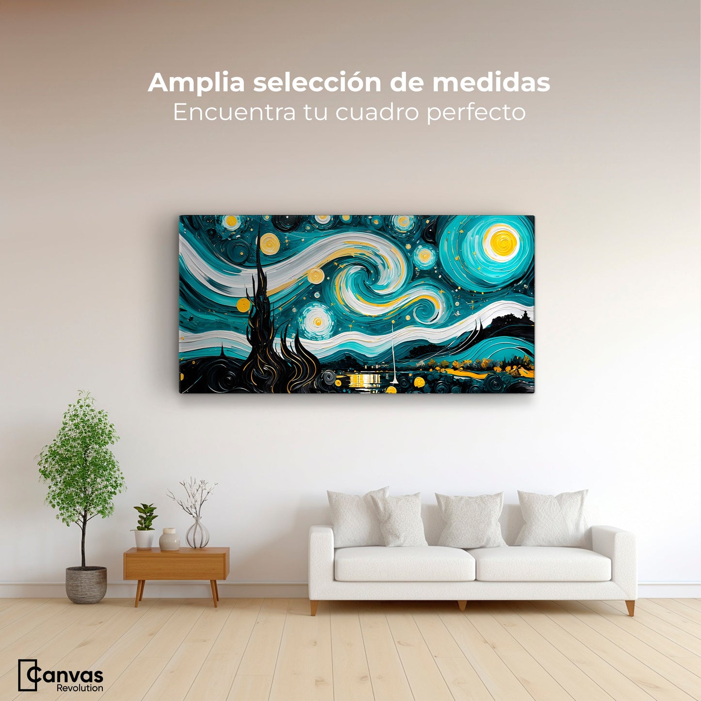 Cuadros Decorativos Canvas Revolution | Paz Estrellada | Montaje3