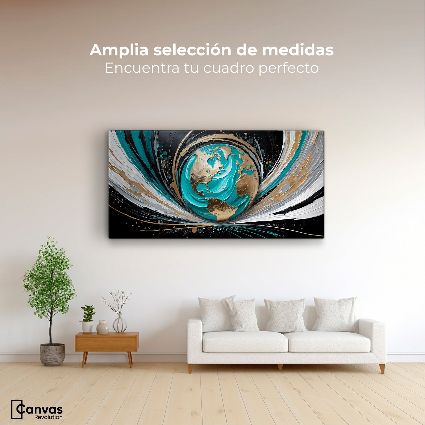 Cuadros Decorativos Canvas Revolution | Planeta En Calma | Montaje3