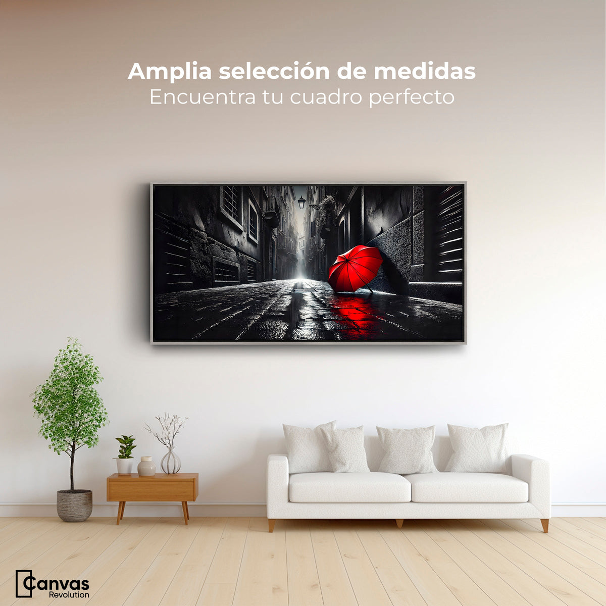 Cuadros Decorativos Canvas Revolution | Rojo Al Viento | Montaje3