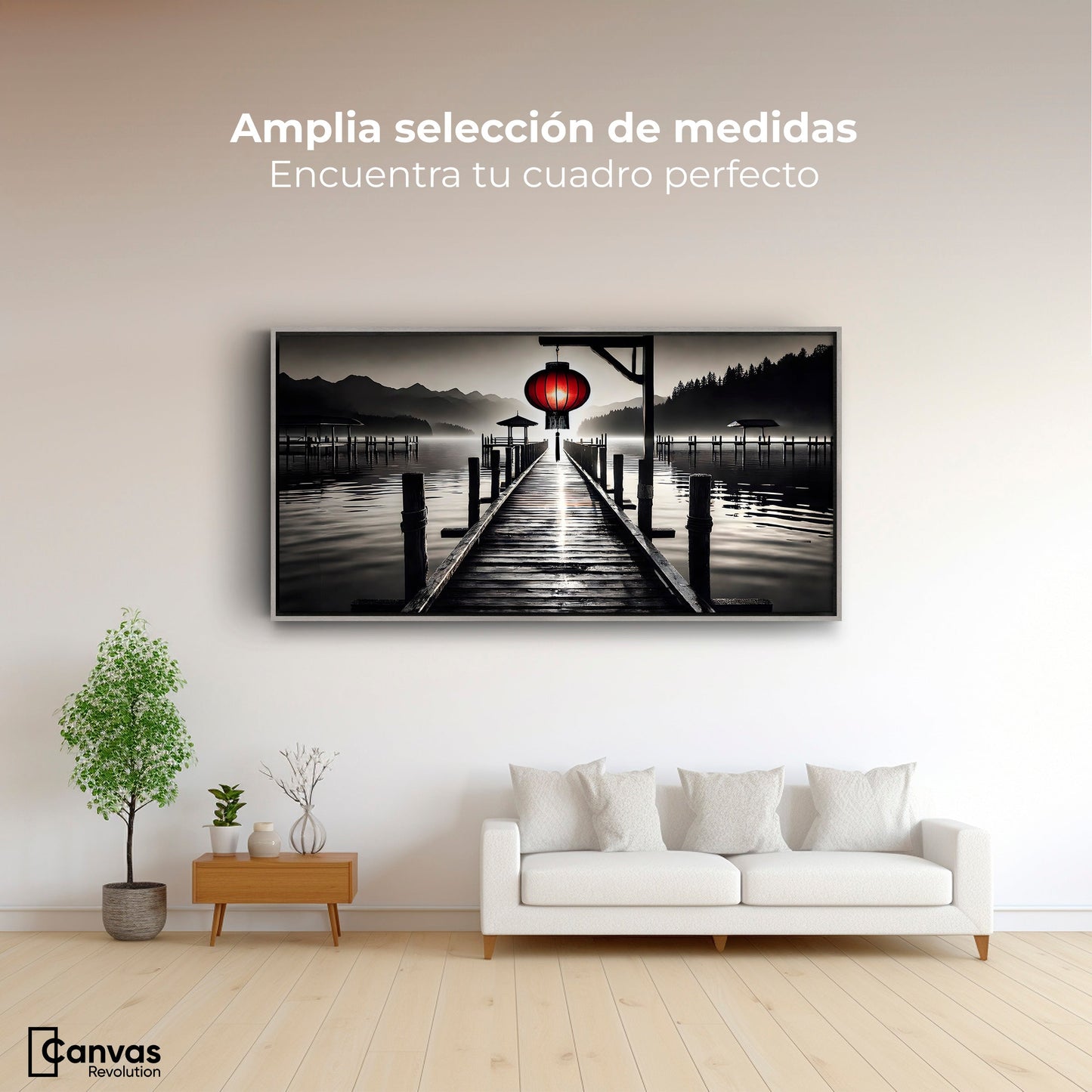 Cuadros Decorativos Canvas Revolution | Rojo En El Muelle | Montaje3