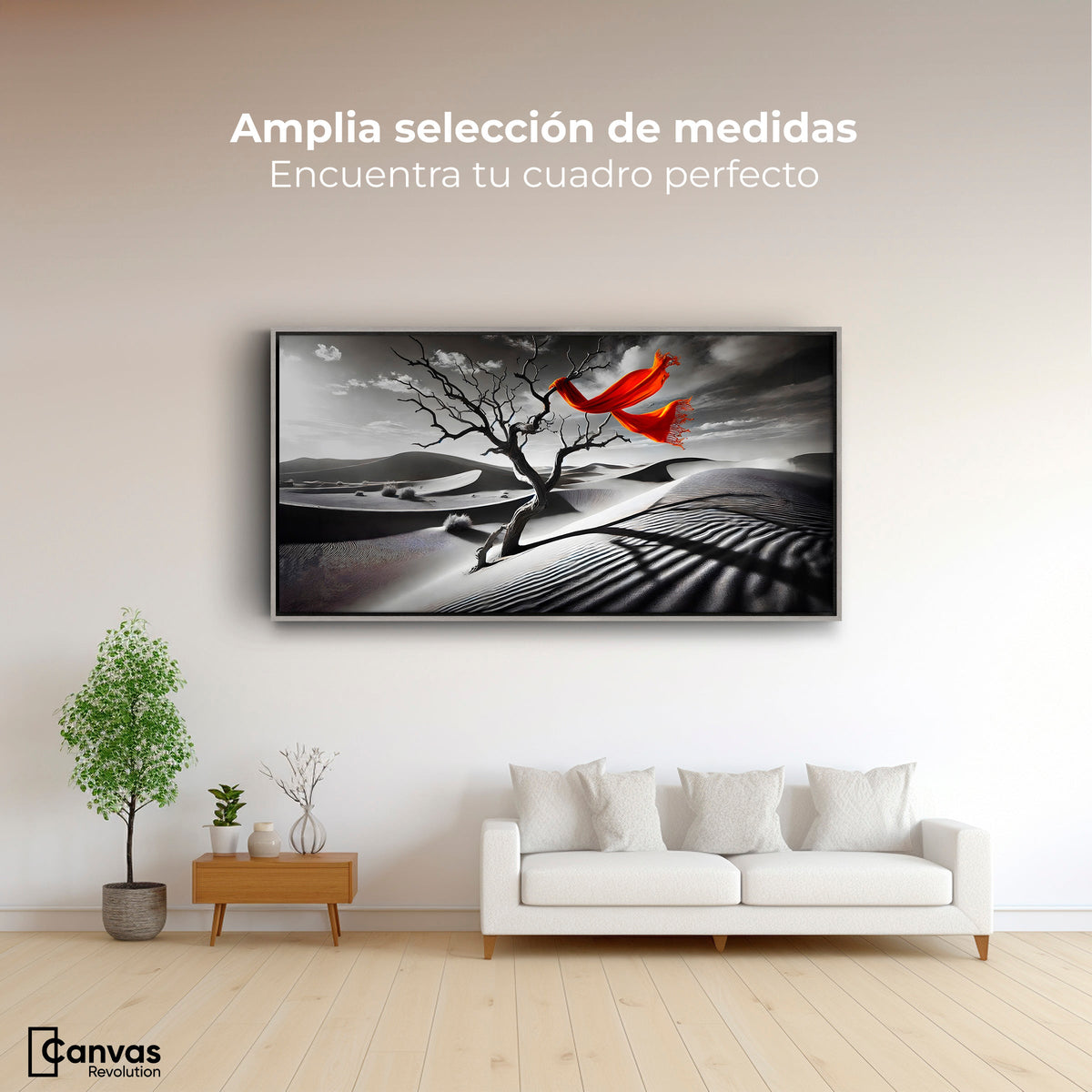 Cuadros Decorativos Canvas Revolution | Rojo Entre Espinas | Montaje3