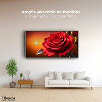 Cuadros Decorativos Canvas Revolution | Rosa Escarlata Viva | Montaje3