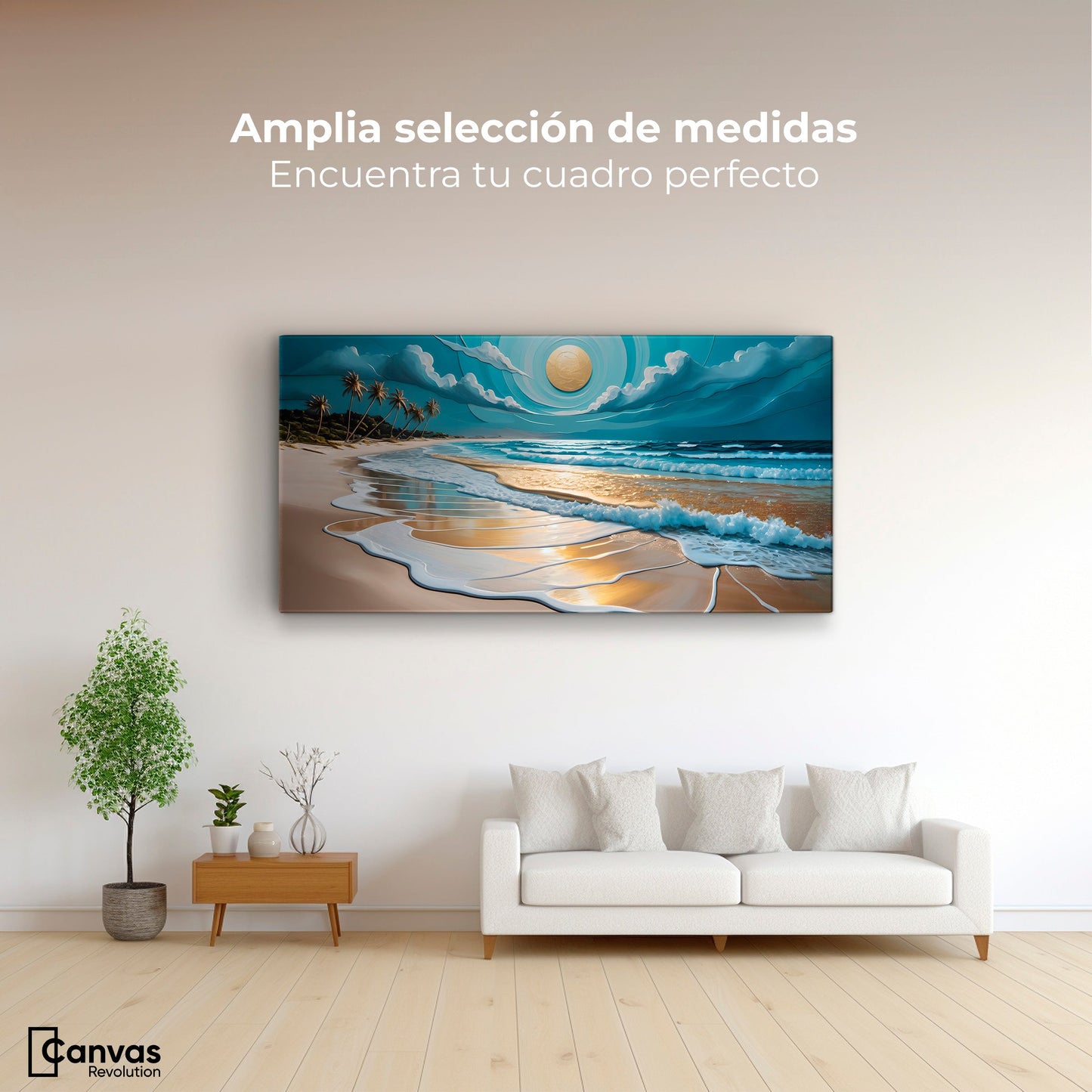 Cuadros Decorativos Canvas Revolution | Silencio En Playa | Montaje3