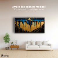 Cuadros Decorativos Canvas Revolution | Sinfonia Dorada | Montaje3