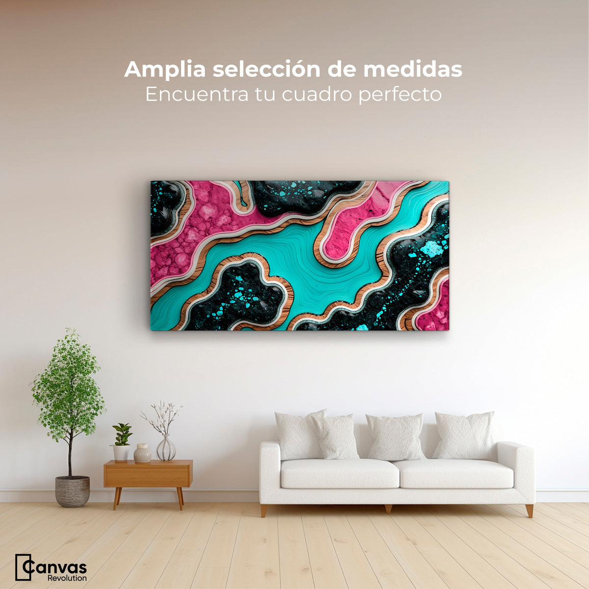 Cuadros Decorativos Canvas Revolution | Susurros Metalicos | Montaje3