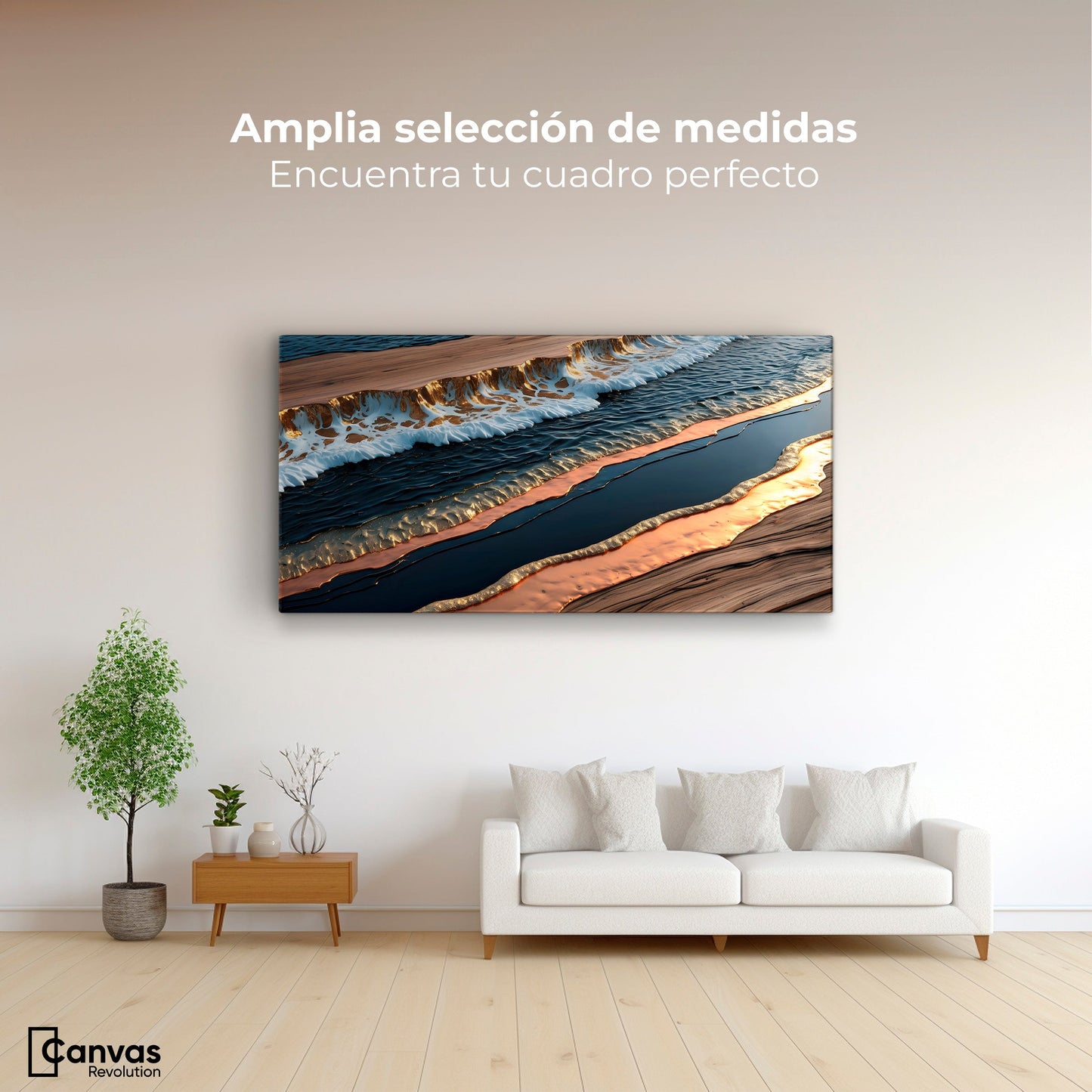 Cuadros Decorativos Canvas Revolution | Texturas Vibrantes | Montaje3