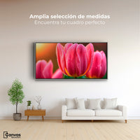Cuadros Decorativos Canvas Revolution | Tulipan Rosa Eterno | Montaje3