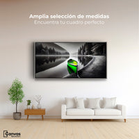 Cuadros Decorativos Canvas Revolution | Verde En El Lago | Montaje3