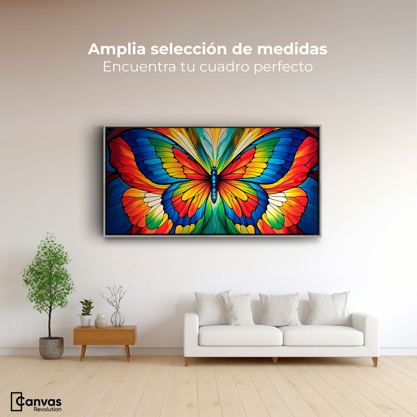 Cuadros Decorativos Canvas Revolution | Vuelo Fragmentado | Montaje3