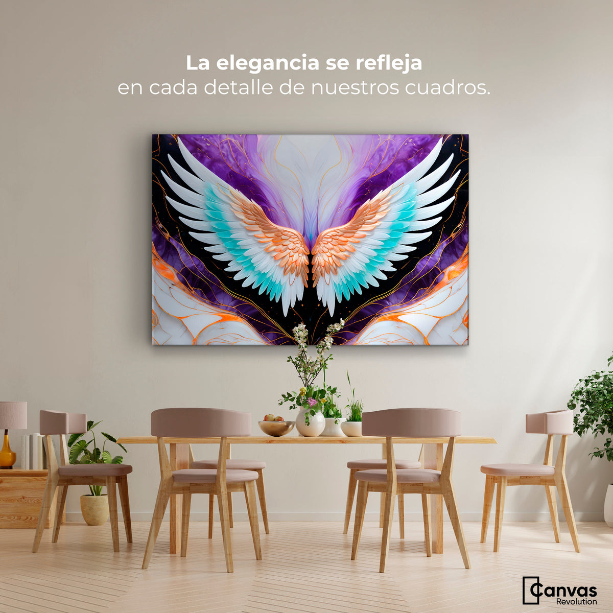 Cuadros Decorativos Canvas Revolution | Alas Angel Alma | Montaje4