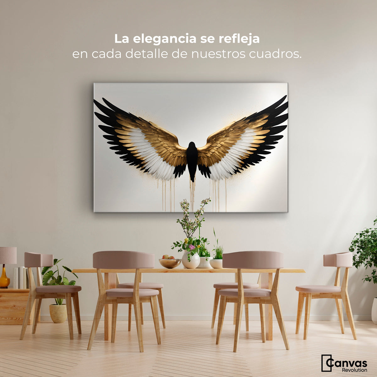 Cuadros Decorativos Canvas Revolution | Alas Angel Fusion | Montaje4