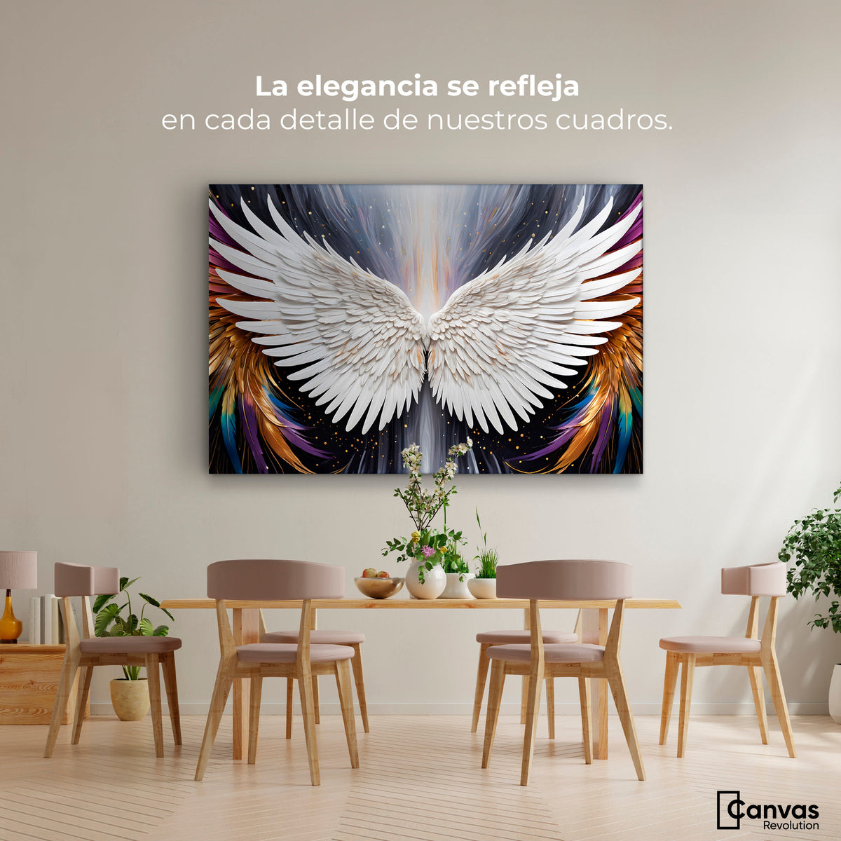 Cuadros Decorativos Canvas Revolution | Alas Angel Mistico | Montaje4