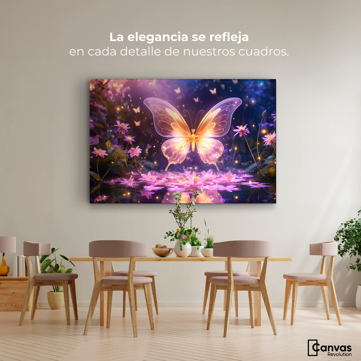 Cuadros Decorativos Canvas Revolution | Alas Cristalinas | Montaje4