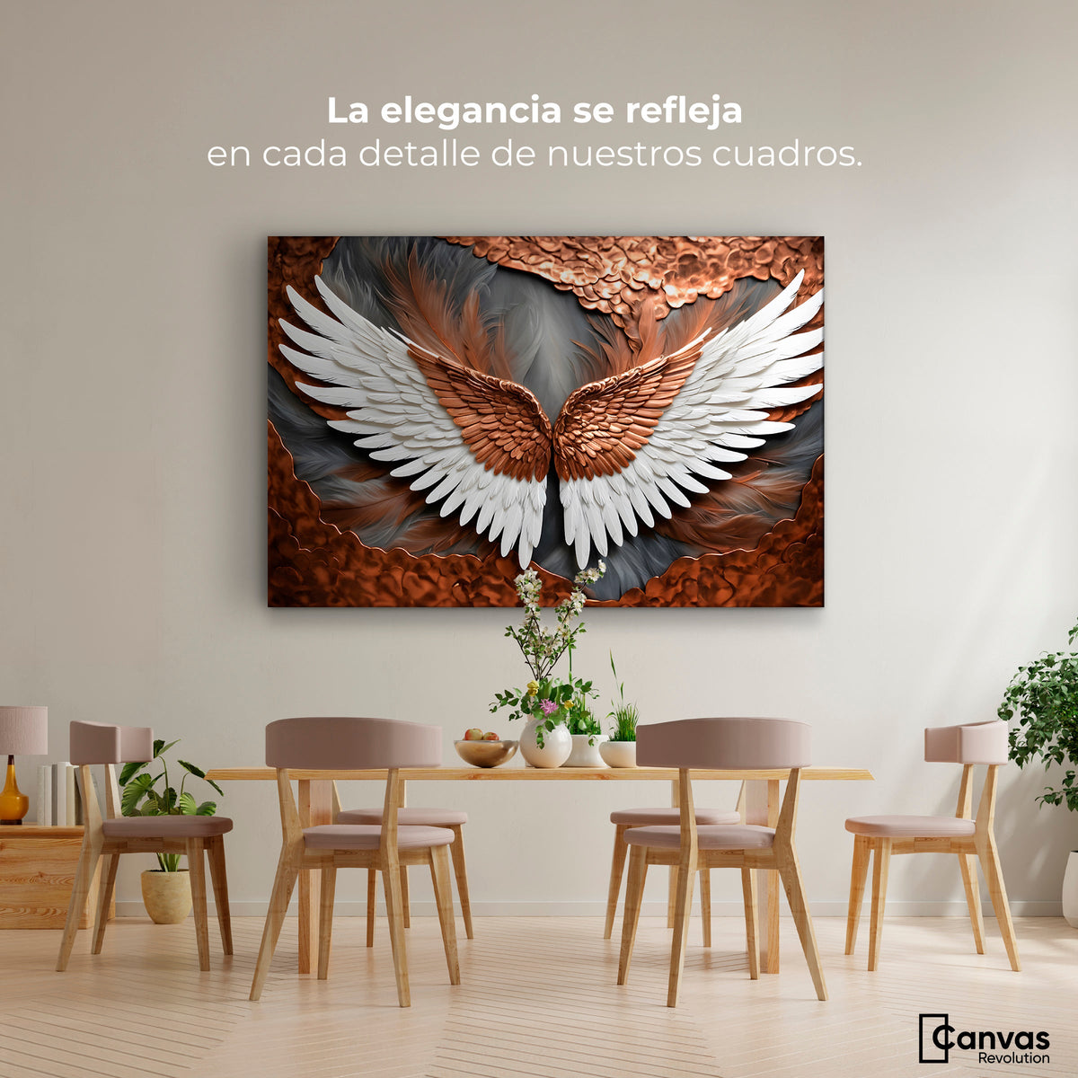 Cuadros Decorativos Canvas Revolution | Alas De Eternidad | Montaje4
