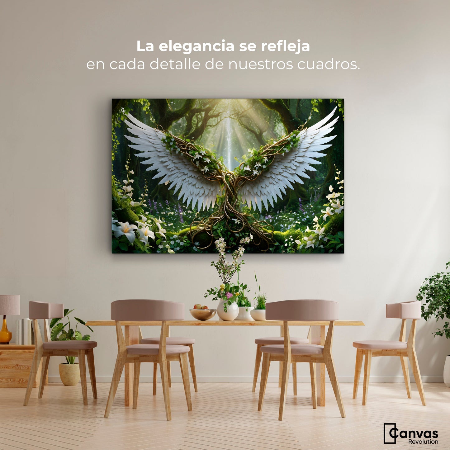 Cuadros Decorativos Canvas Revolution | Alas De La Jungla | Montaje4