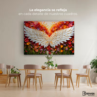 Cuadros Decorativos Canvas Revolution | Alas En Flores | Montaje4