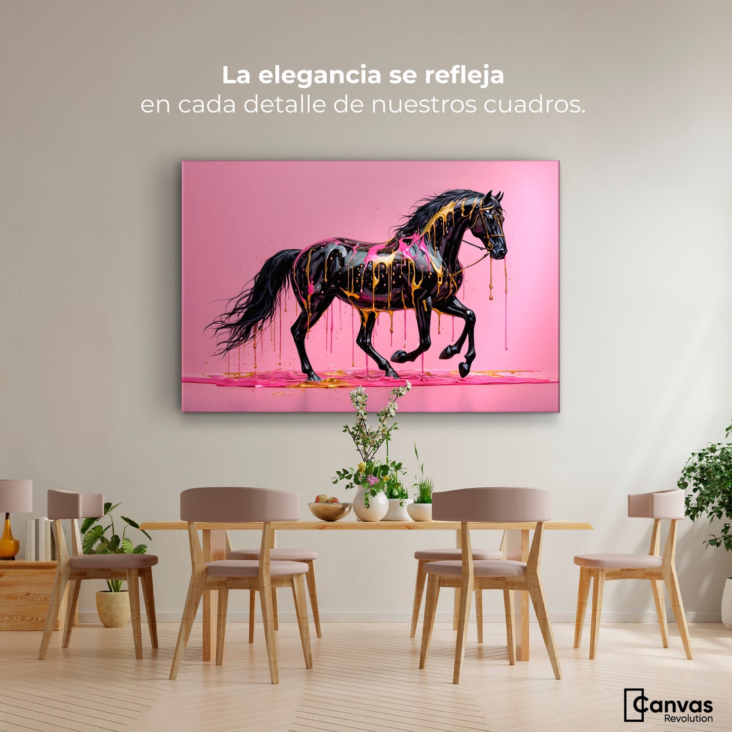 Cuadros Decorativos Canvas Revolution | Arte Equino Moderno | Montaje4