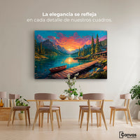 Cuadros Decorativos Canvas Revolution | Atardecer Brillante | Montaje4