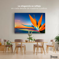 Cuadros Decorativos Canvas Revolution | Ave De Paraiso Vivo | Montaje4