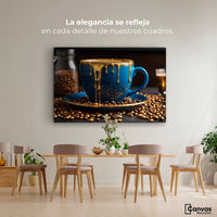 Cuadros Decorativos Canvas Revolution | Cafe Armonia Azul | Montaje4