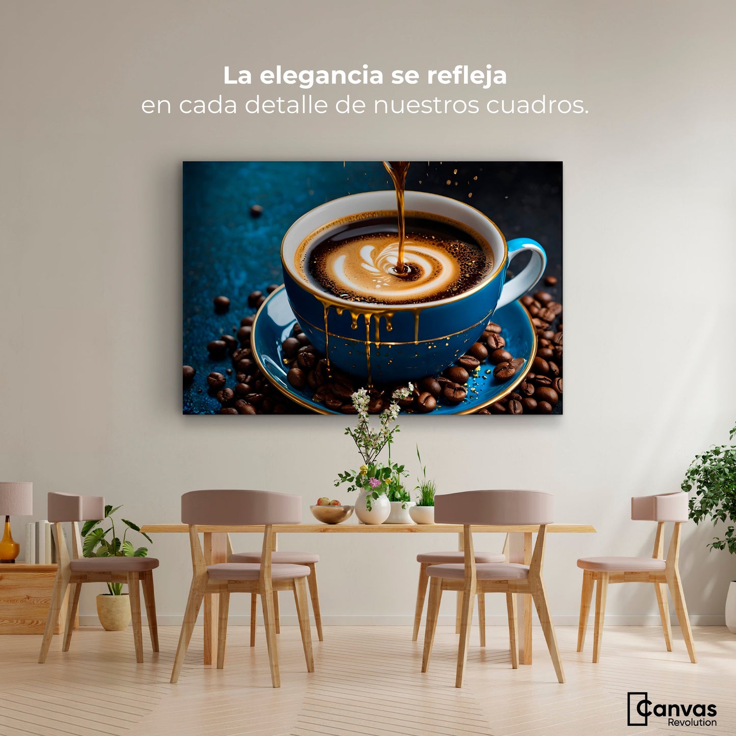 Cuadros Decorativos Canvas Revolution | Cafe Armonioso | Montaje4