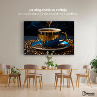 Cuadros Decorativos Canvas Revolution | Cafe Azul Zafiro | Montaje4