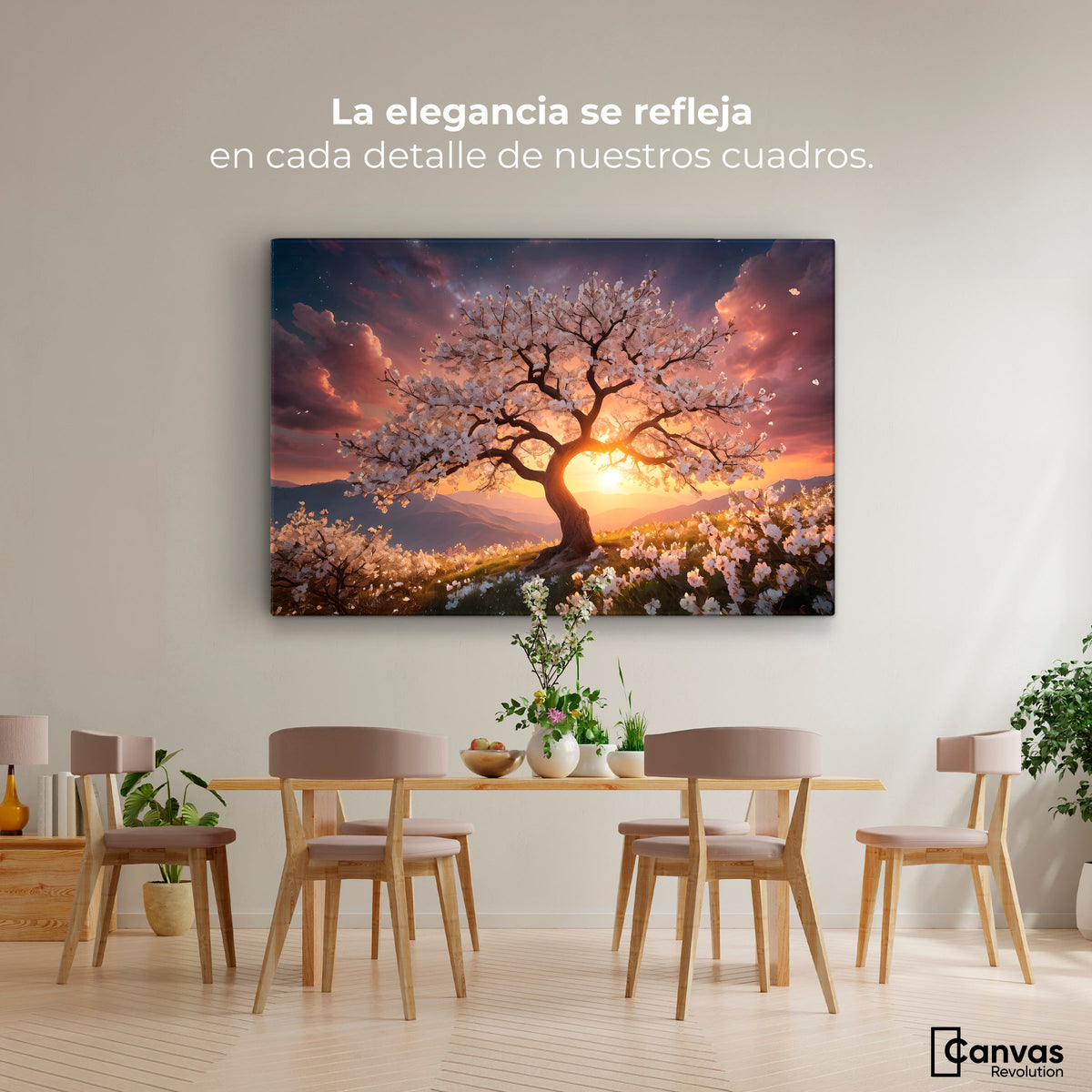 Cuadros Decorativos Canvas Revolution | Calido Resplandor | Montaje4