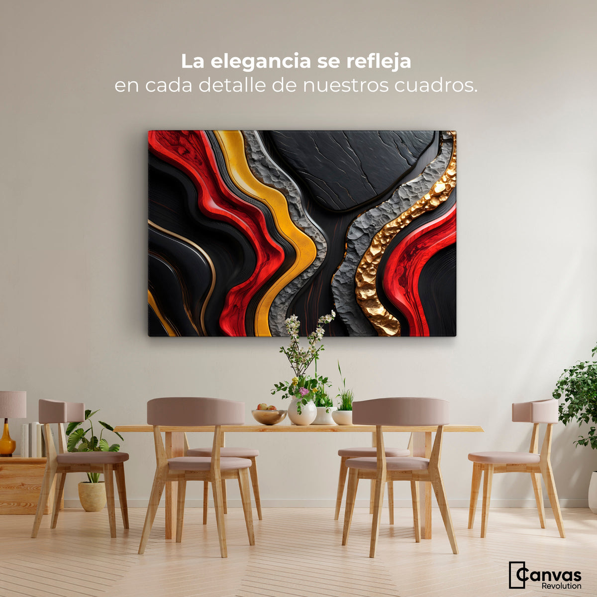 Cuadros Decorativos Canvas Revolution | Capas Etereas | Montaje4