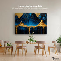 Cuadros Decorativos Canvas Revolution | Cascadas Doradas | Montaje4
