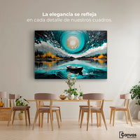 Cuadros Decorativos Canvas Revolution | Cielo En El Lago | Montaje4