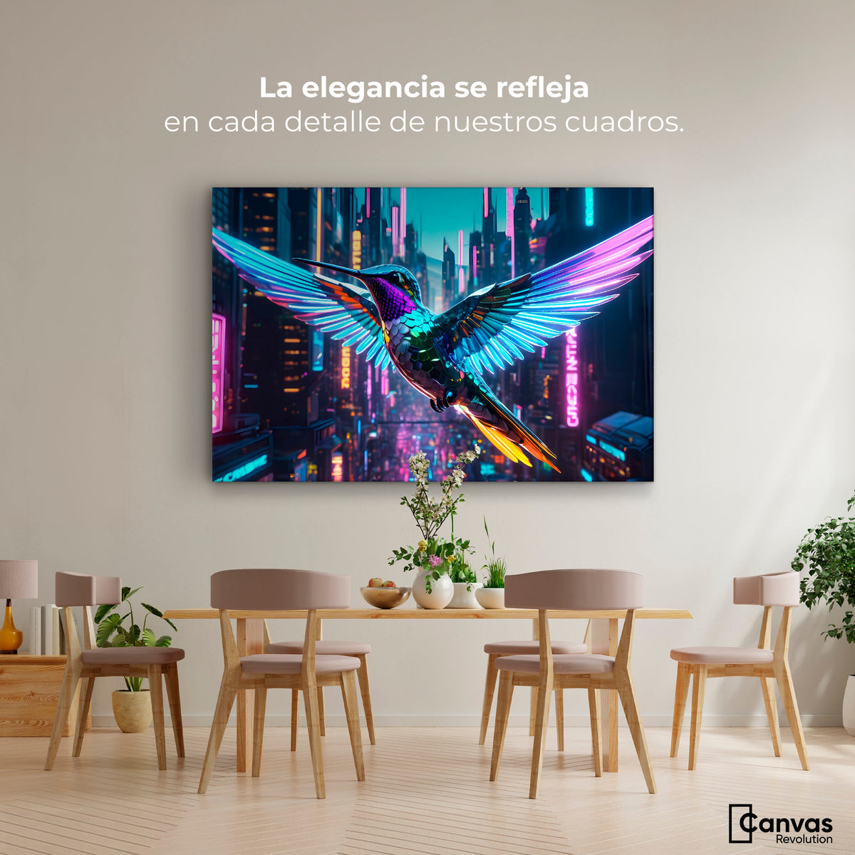 Cuadros Decorativos Canvas Revolution | Colibri Estelar | Montaje4