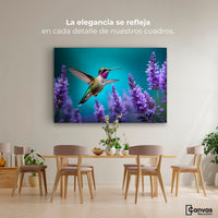 Cuadros Decorativos Canvas Revolution | Colibri Lavandas | Montaje4