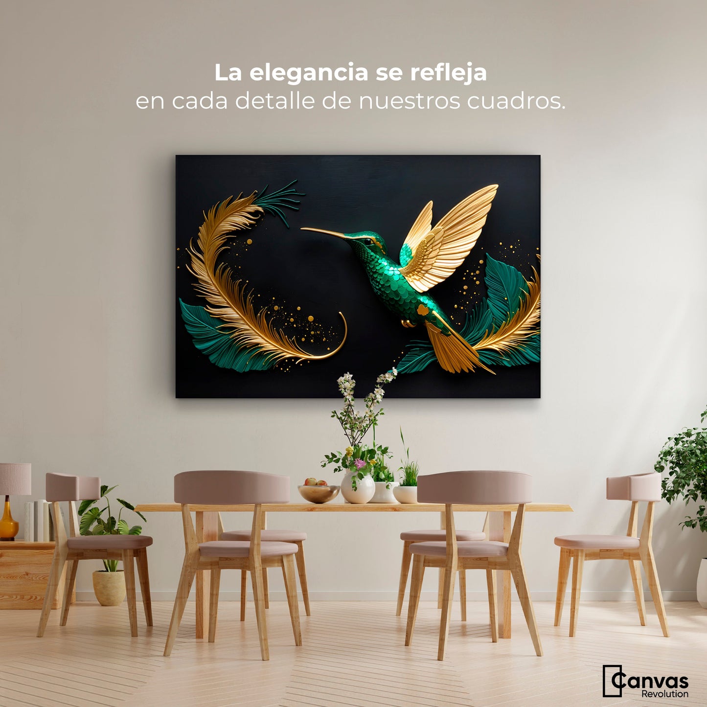 Cuadros Decorativos Canvas Revolution | Colibri Magico | Montaje4