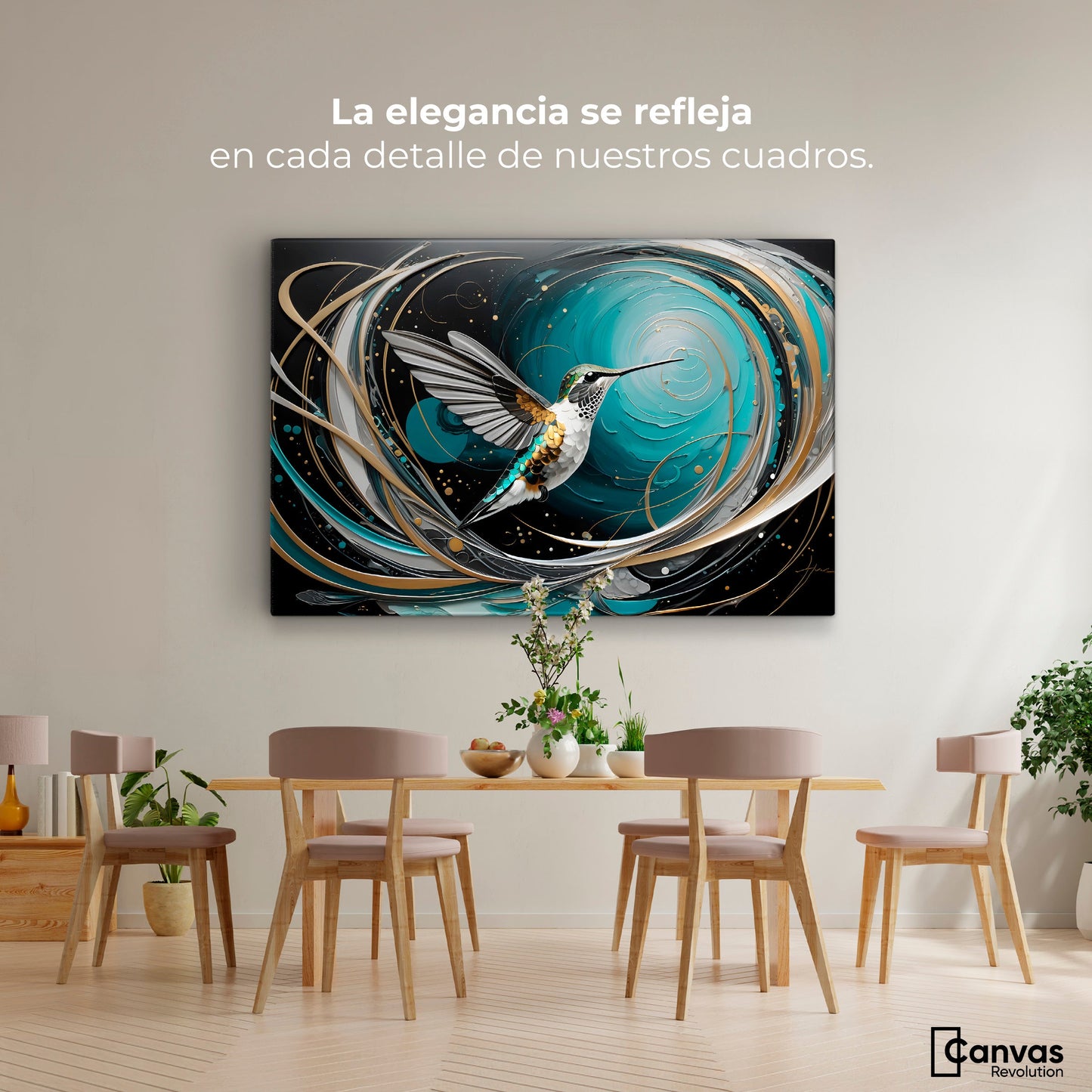 Cuadros Decorativos Canvas Revolution | Colibri Motion | Montaje4