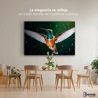 Cuadros Decorativos Canvas Revolution | Colibri Nocturno | Montaje4