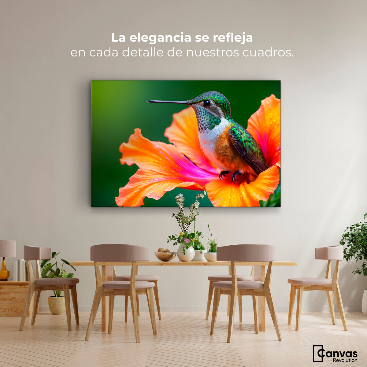 Cuadros Decorativos Canvas Revolution | Colibri Serenidad | Montaje4