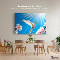 Cuadros Decorativos Canvas Revolution | Colibri Y Sol | Montaje4