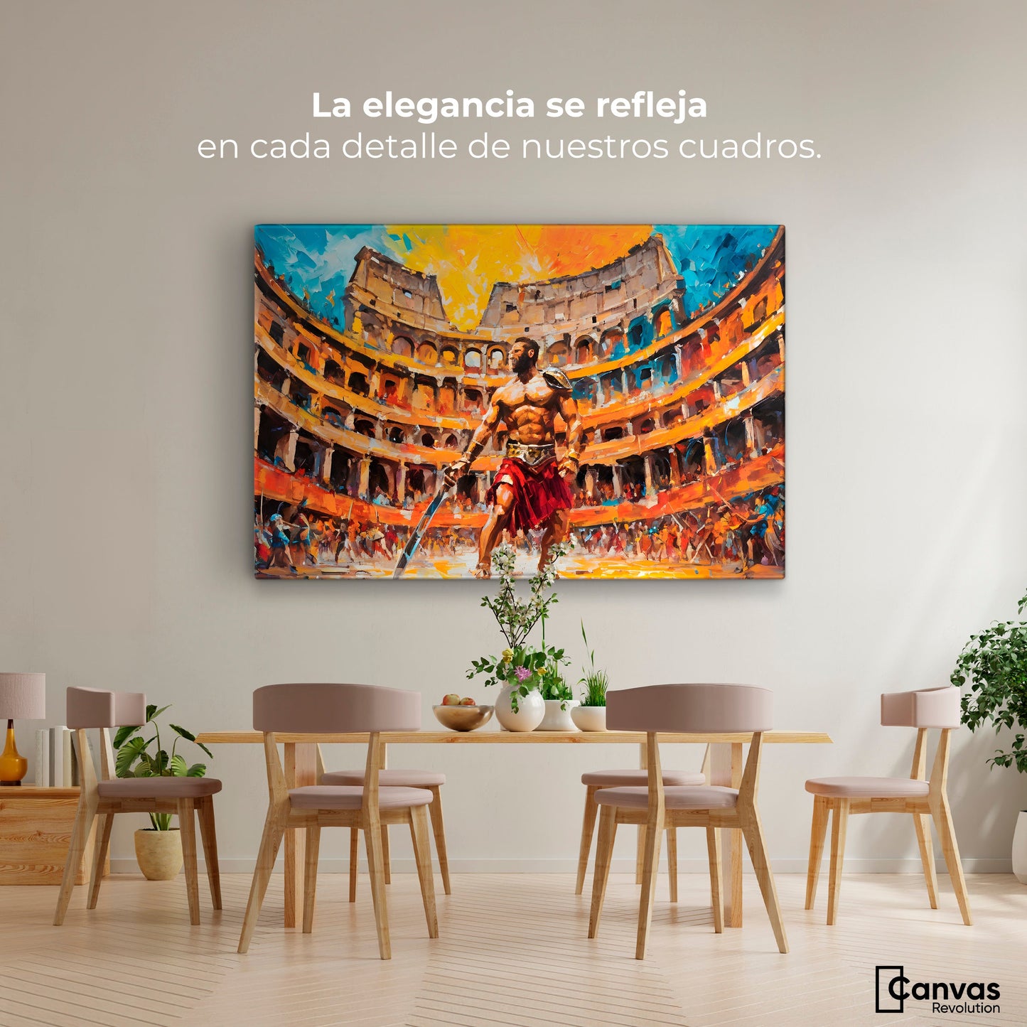 Cuadros Decorativos Canvas Revolution | Combate Gladiador | Montaje4