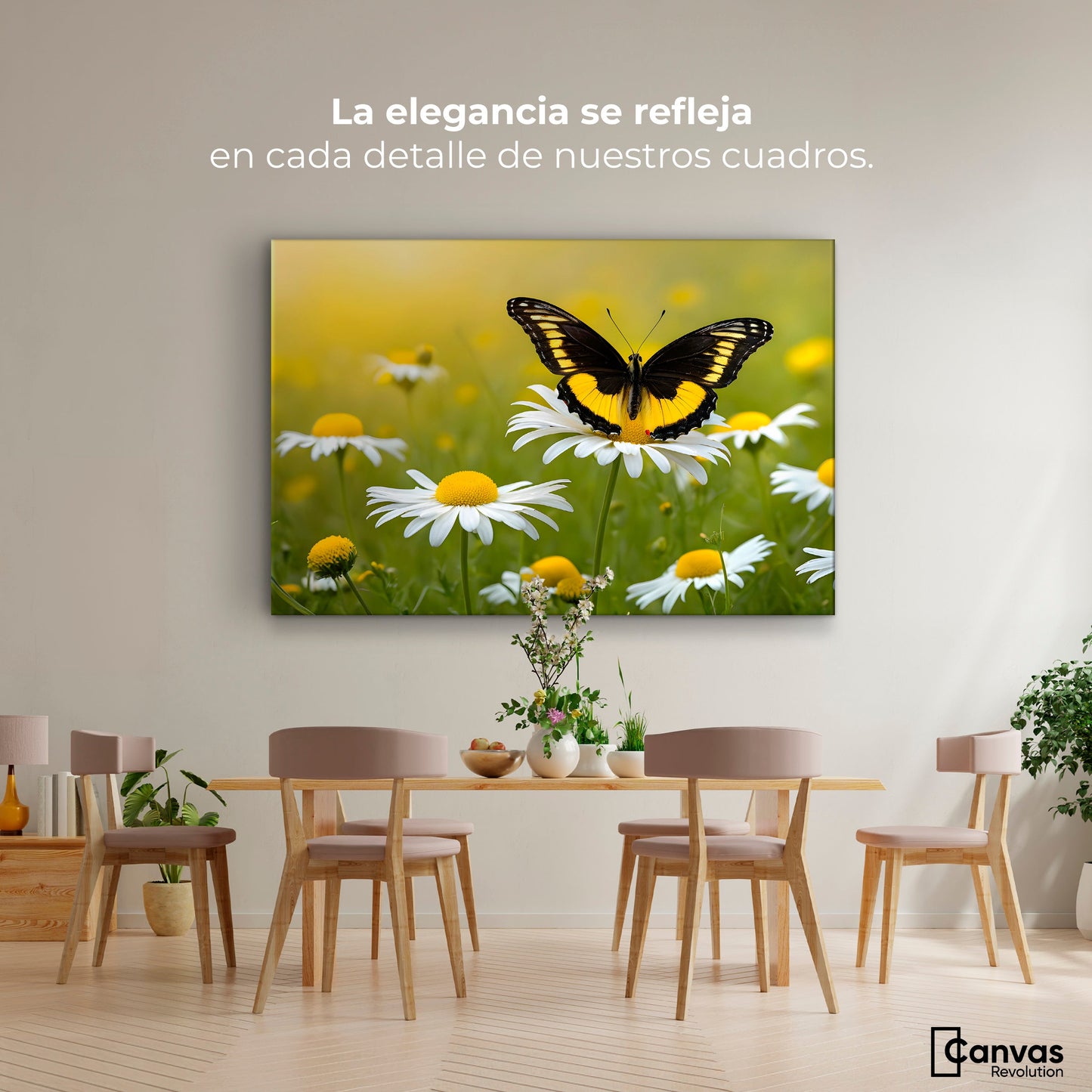 Cuadros Decorativos Canvas Revolution | Danza Entre Flores | Montaje4